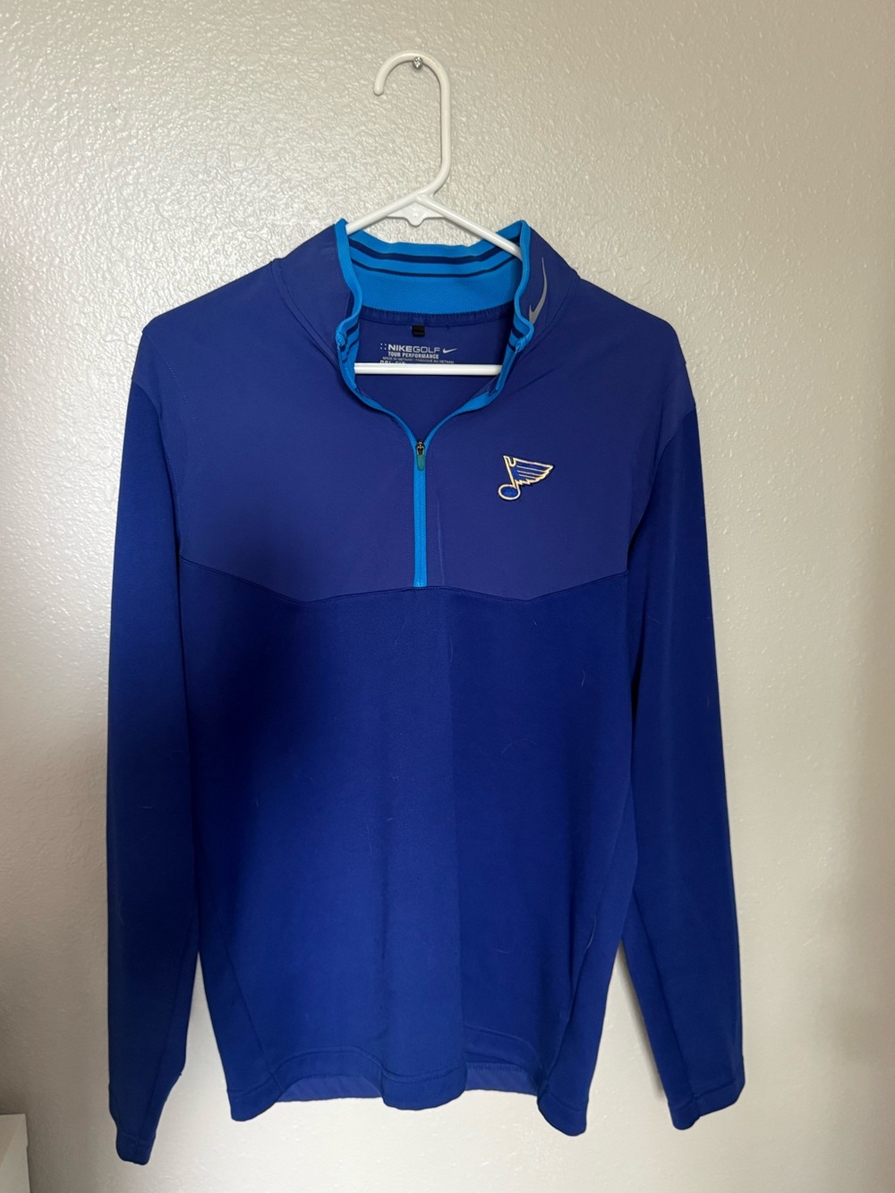 Nike Men’s Royal Blue St. Louis Blues Quarter-Zip Pullover
